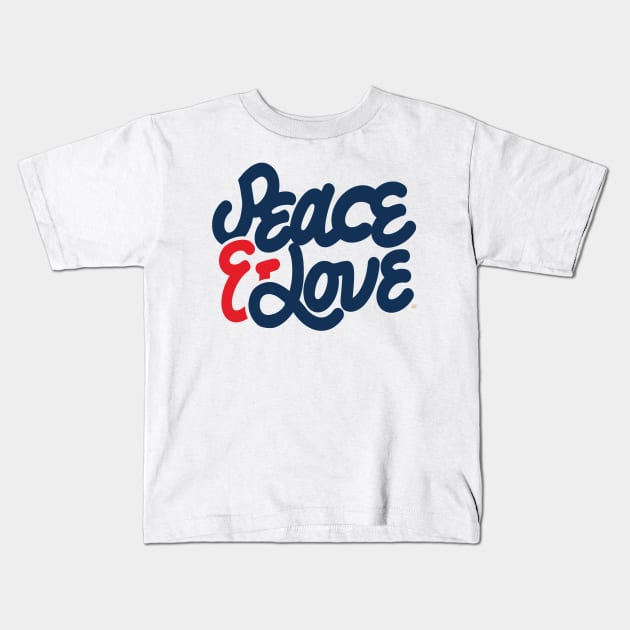 Peace and Love Kids T-Shirt by Peace and Love